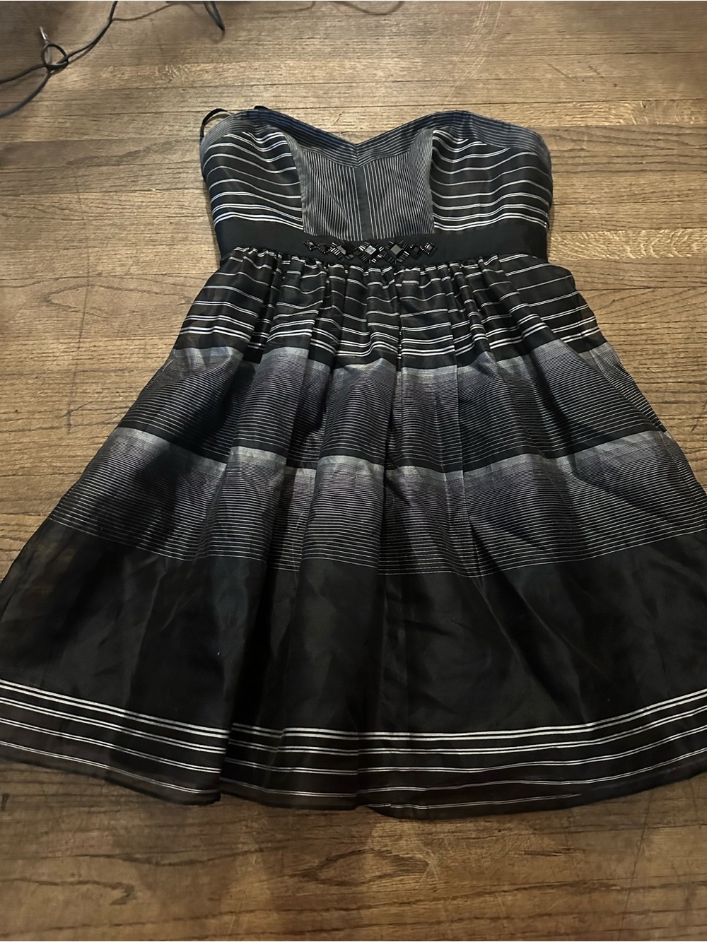 Strapless Black and Gray Party Dress- BCBG size 8